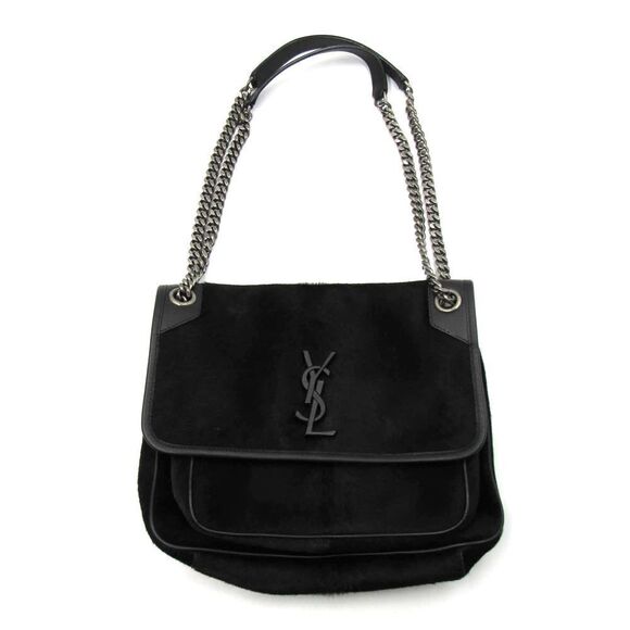 YSL YVES SAINT LAURENT Calf Hair Matelasse Monogram Medium Niki Chain Bag - Picture 1 of 7